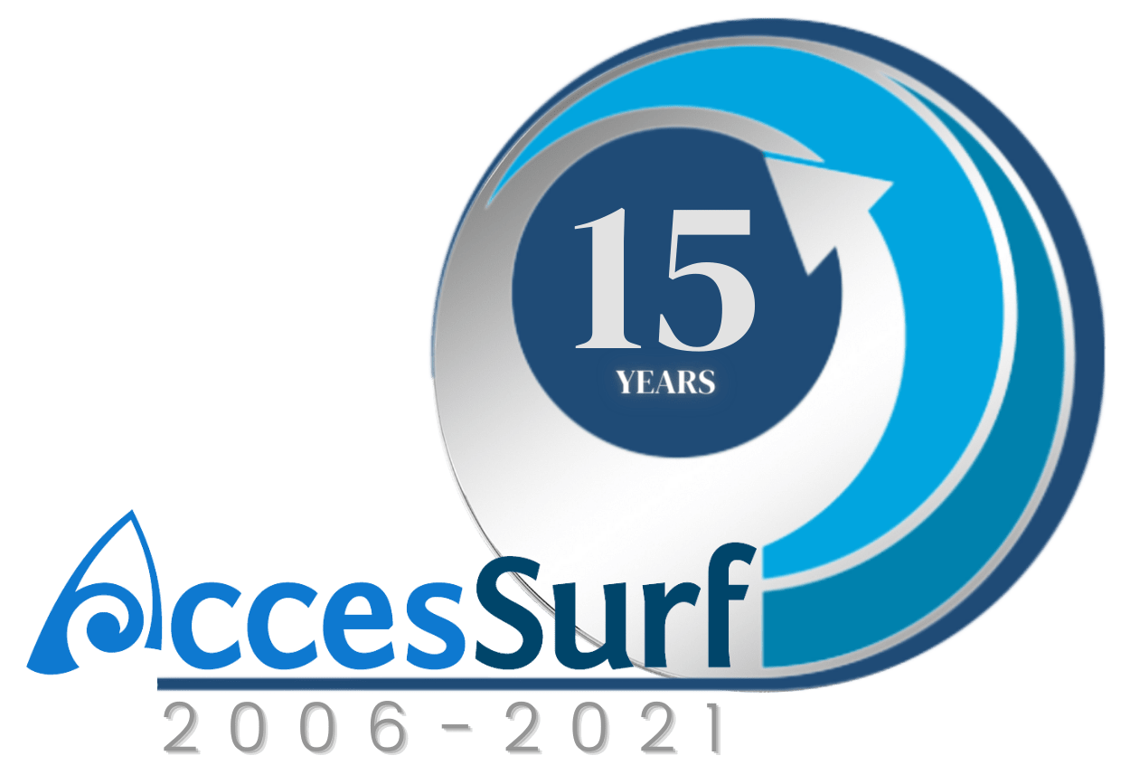 AccesSurf 15 year logo