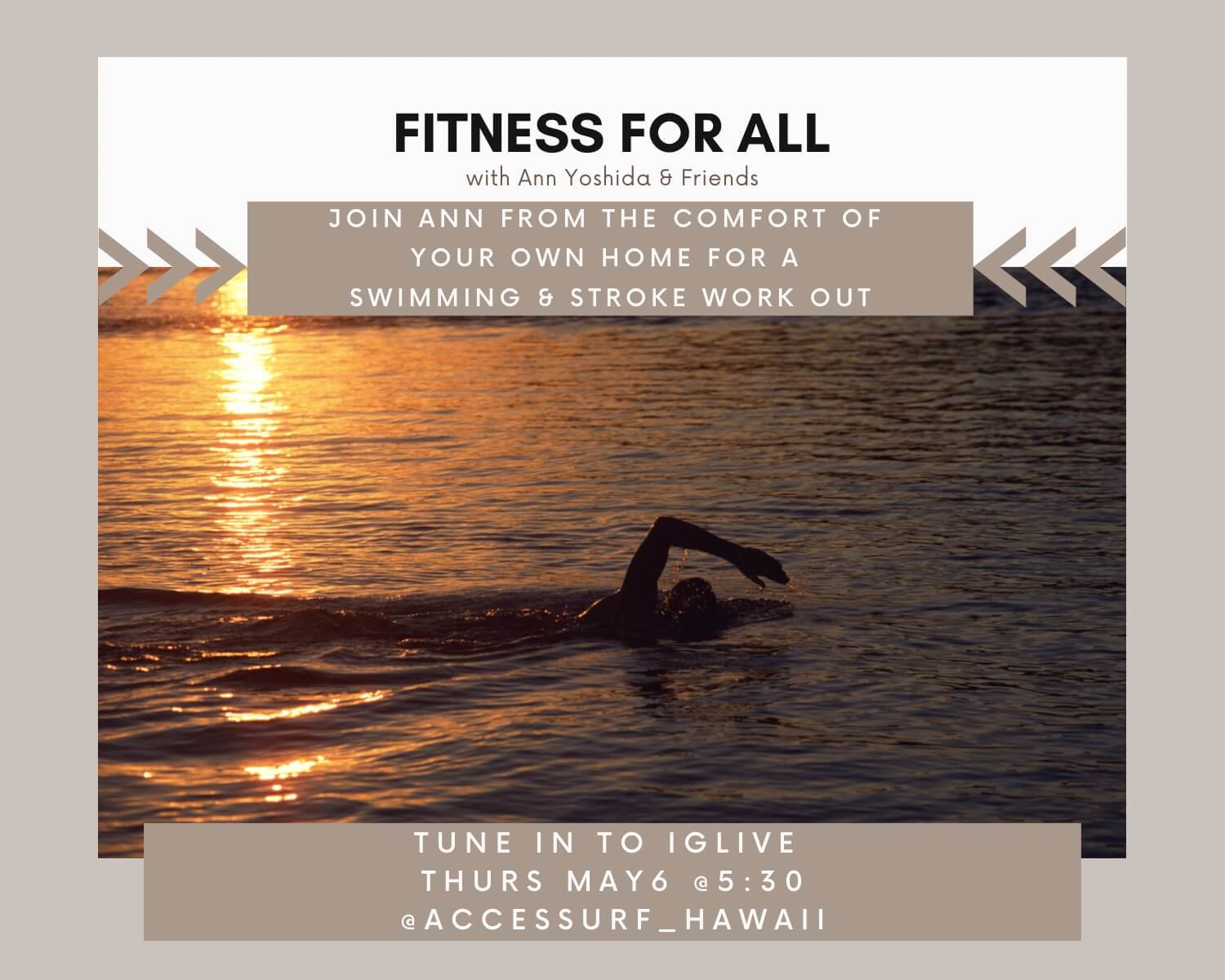 Fitness For All Swimming Stroke Workout Flyer