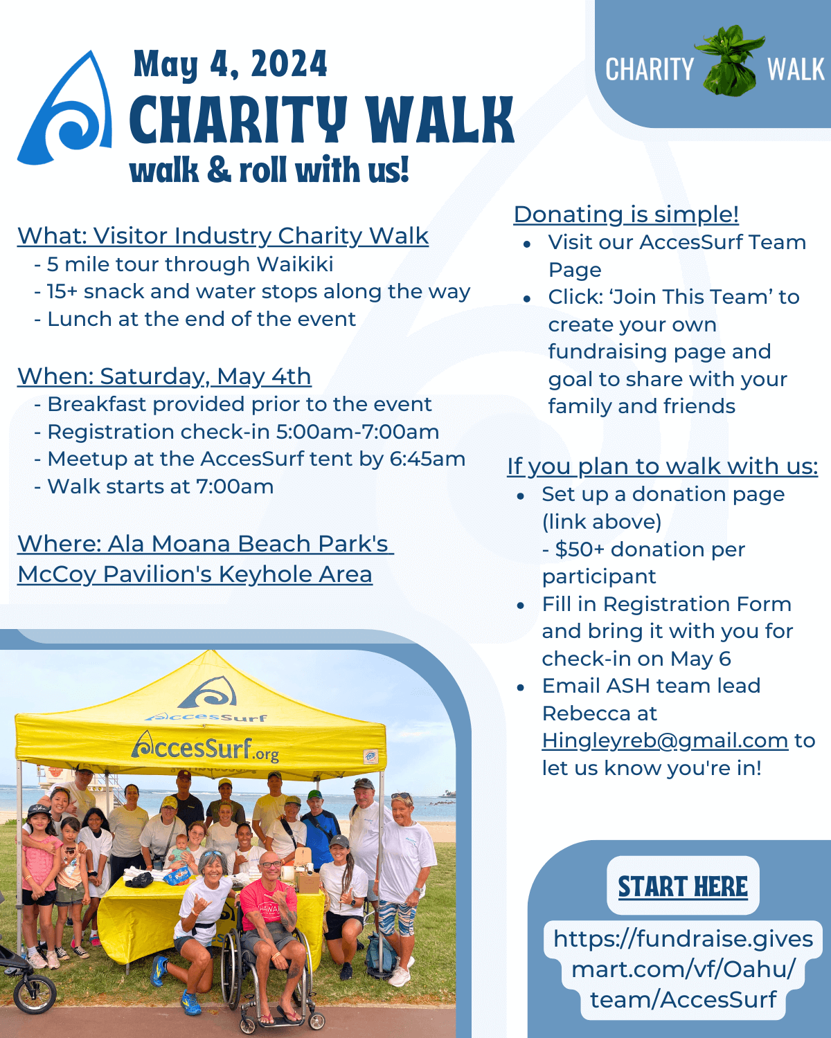2024 Charity Walk flyer